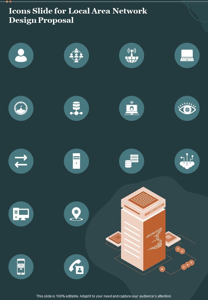 Icons Slide For Local Area Network Design Proposal One Pager Sample Example Document Slide01