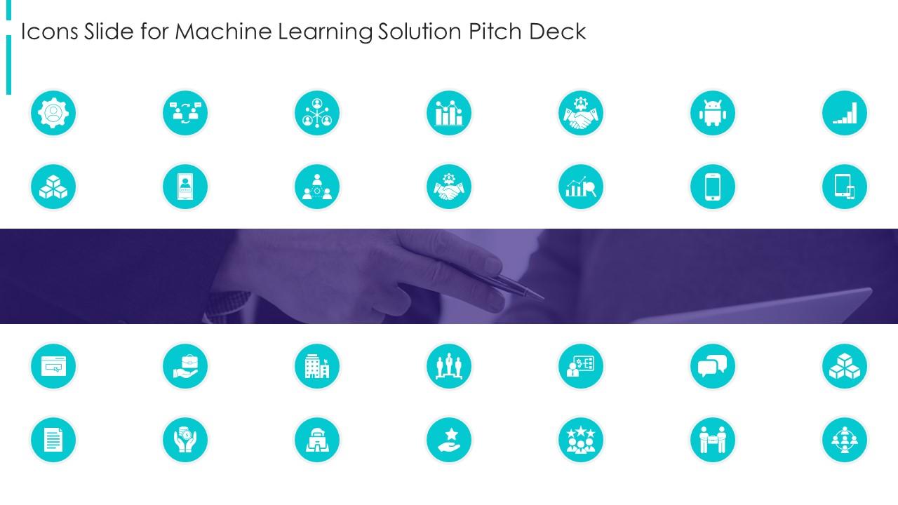 Icons Slide For Machine Learning Solution Pitch Deck Slide01