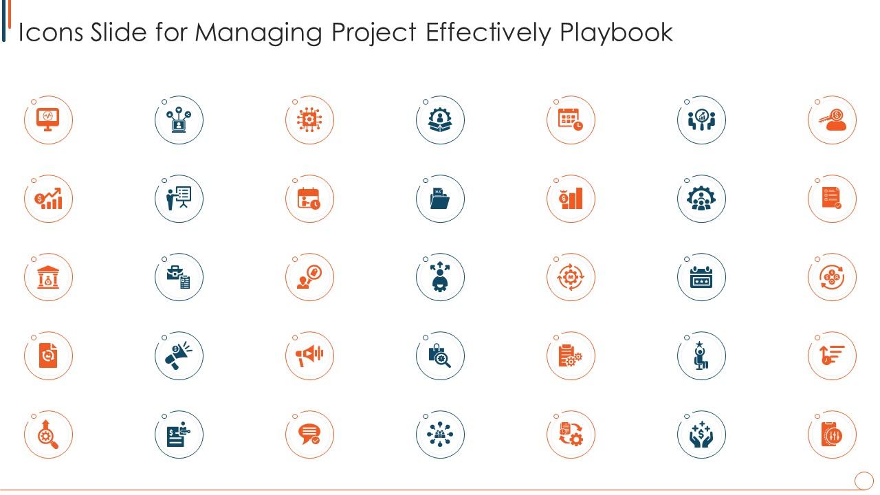 Icons Slide For Managing Project Effectively Playbook Ppt Slides Inspiration Slide01