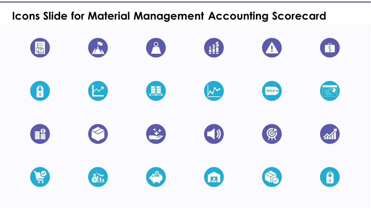 Icons slide for material management accounting scorecard Slide01