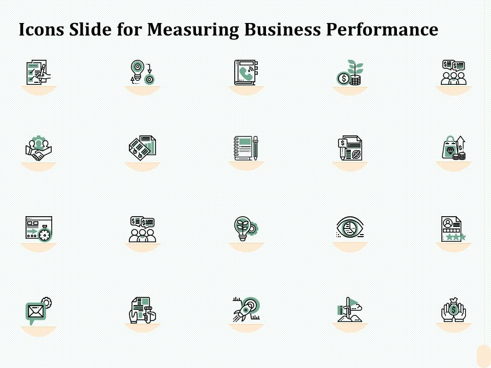 Icons slide for measuring business performance ppt file format ideas Slide01