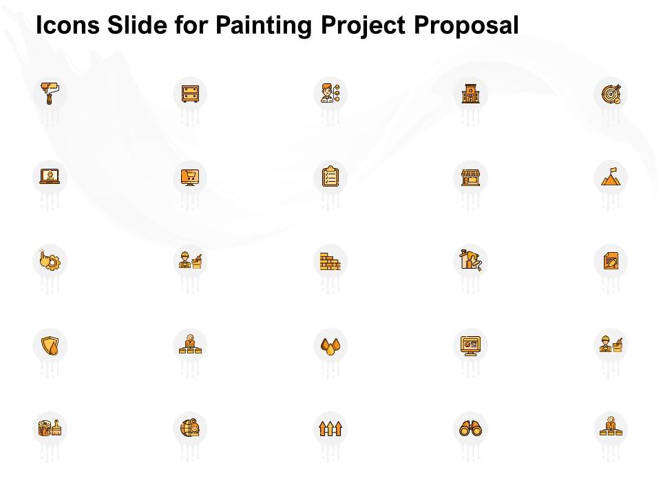 Icons slide for painting project proposal ppt powerpoint presentation styles slide portrait Slide01