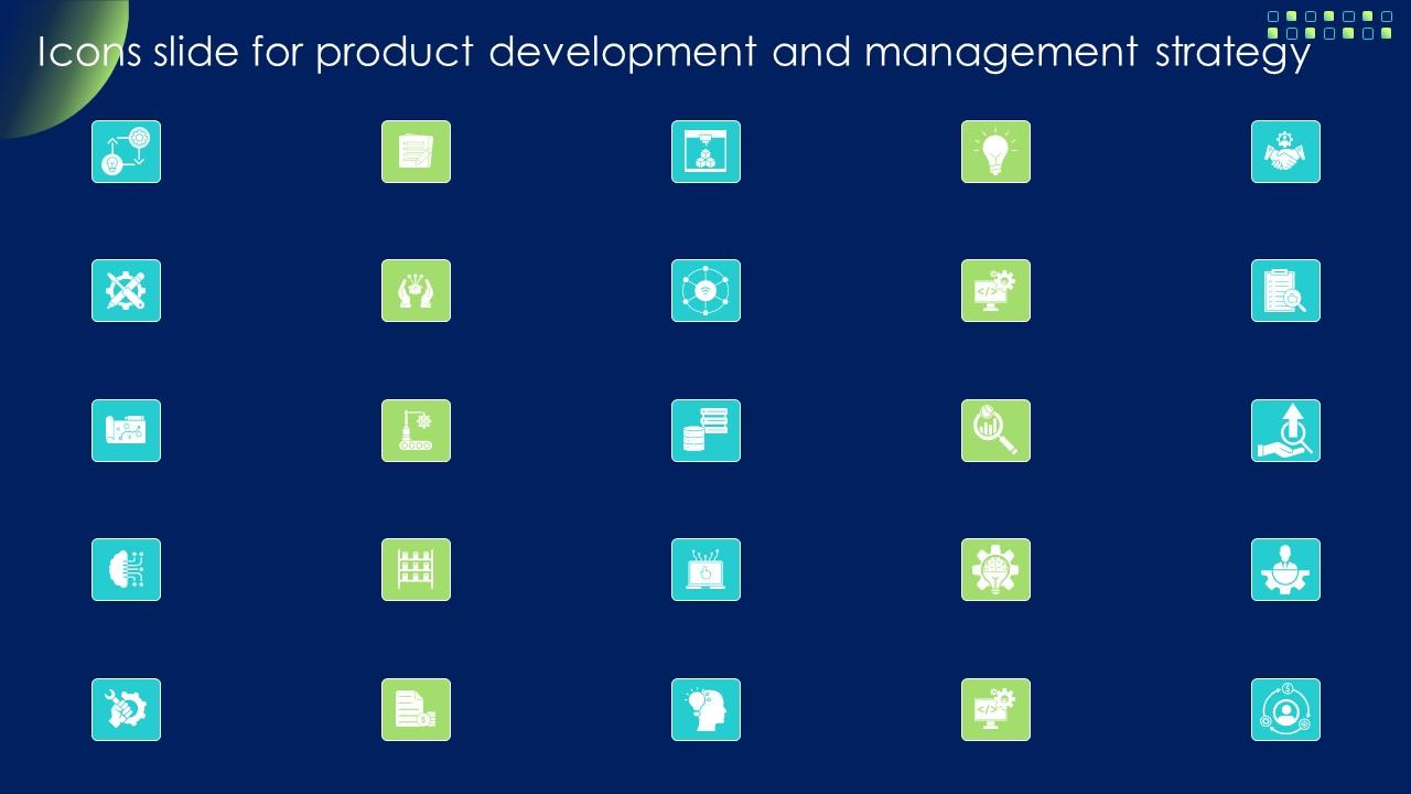 Icons Slide For Product Development And Management Strategy Slide01