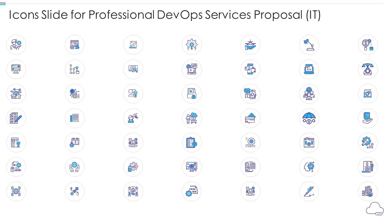 Icons slide for professional devops services proposal it Slide01