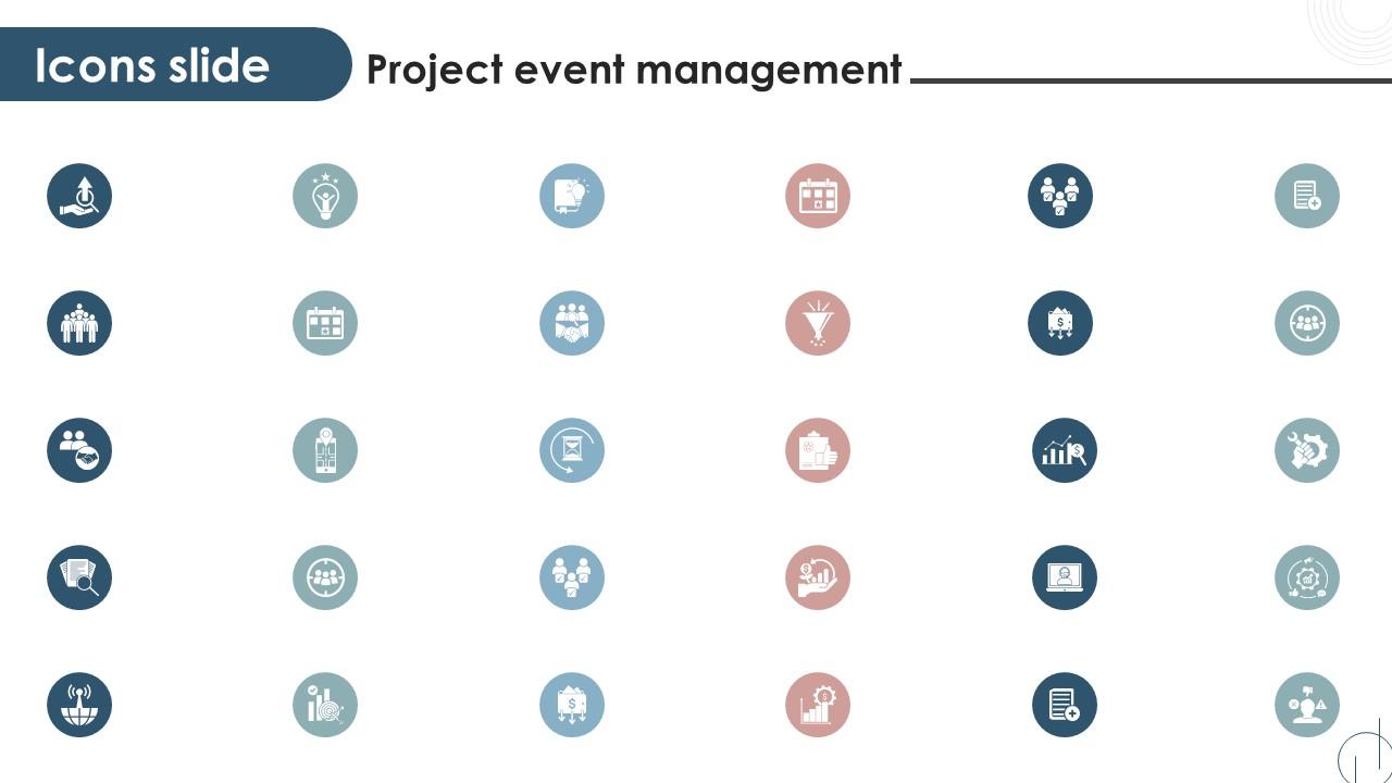 Icons Slide For Project Event Management Ppt Icon Slide Portrait PM SS