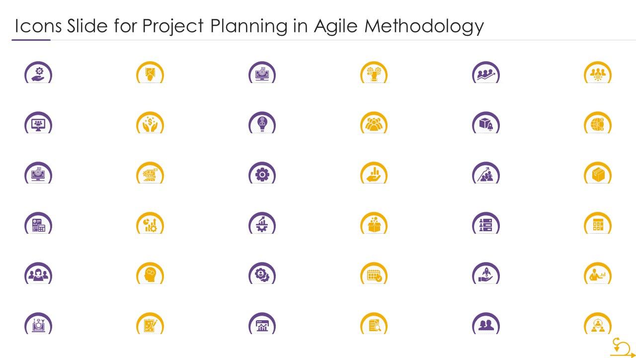 Icons slide for project planning in agile methodology Slide01