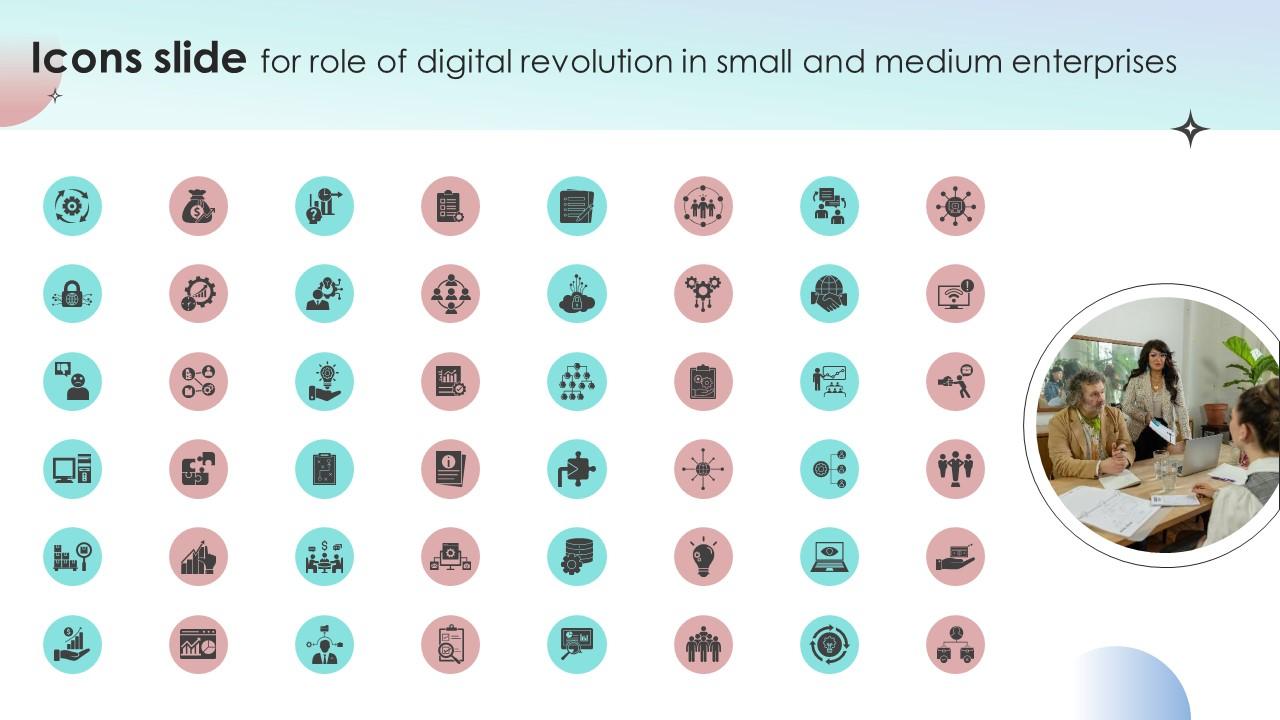Icons Slide For Role Of Digital Revolution In Small And Medium Enterprises Ppt Example DT SS V