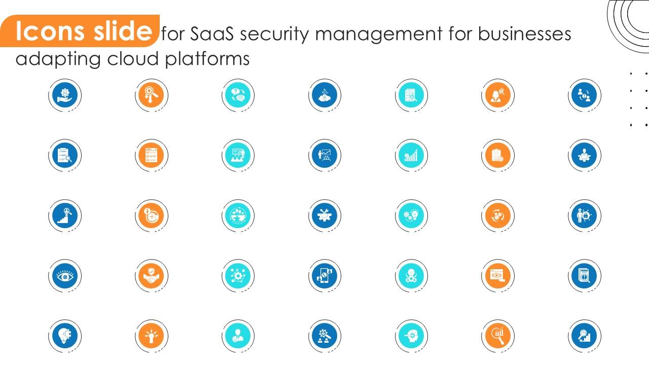 Icons Slide For SaaS Security Management For Businesses Adapting Cloud Platforms Ppt Presentation