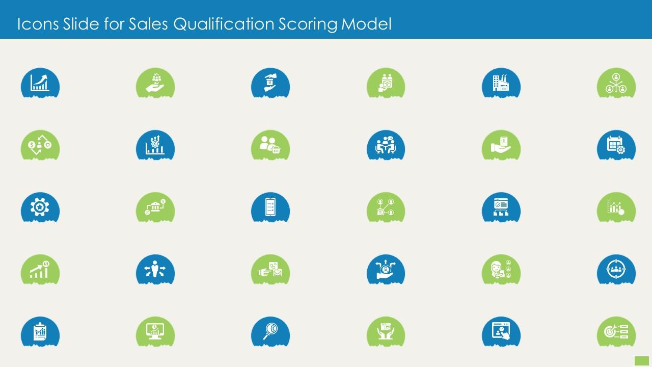 Icons Slide For Sales Qualification Scoring Model Ppt Powerpoint Presentation File Files Slide01