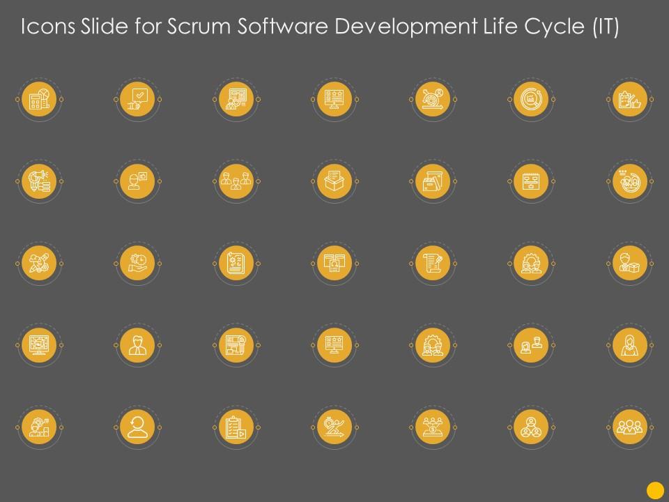 Icons slide for scrum software development life cycle it Slide01