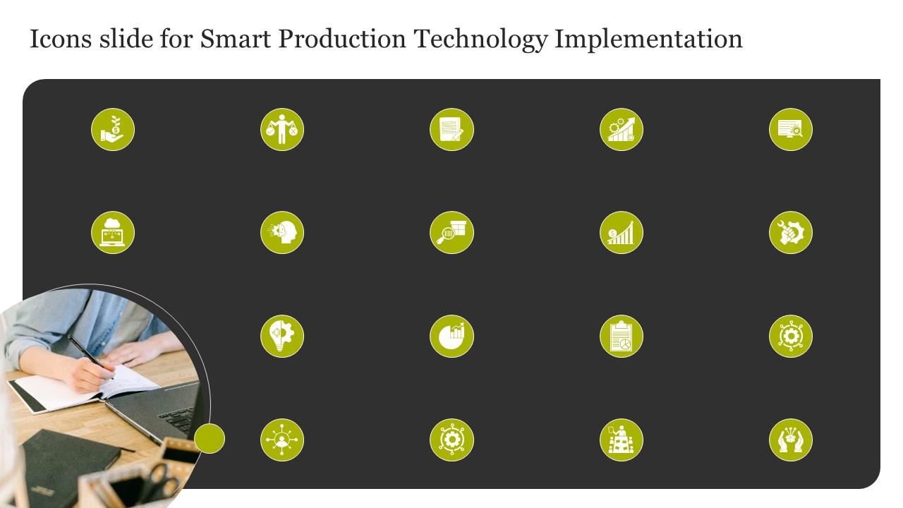 Icons Slide For Smart Production Technology Implementation Ppt Powerpoint Presentation Styles Visuals Slide01