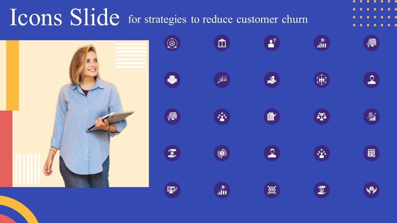 Icons Slide For Strategies To Reduce Customer Churn Ppt Slides Templates Slide01