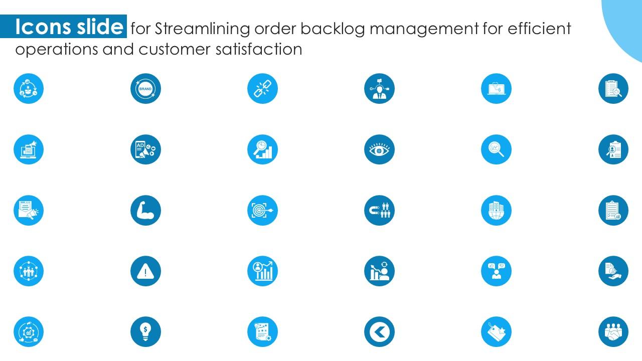 Icons Slide For Streamlining Order Backlog Management For Efficient Operations Ppt Example