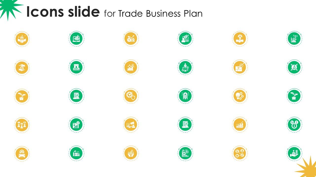 Icons Slide For Trade Business Plan BP SS
