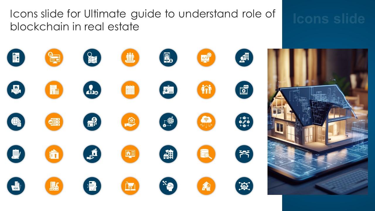 Icons Slide For Ultimate Guide To Understand Role Of Blockchain In Real Estate BCT SS