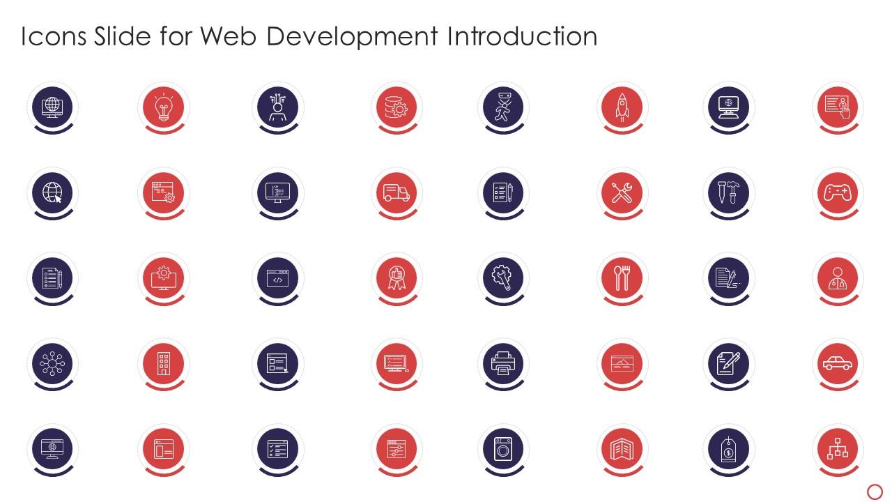 Icons Slide For Web Development Introduction Slide01