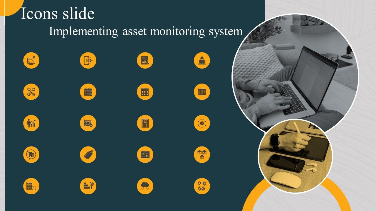 Icons Slide Implementing Asset Monitoring System Slide01