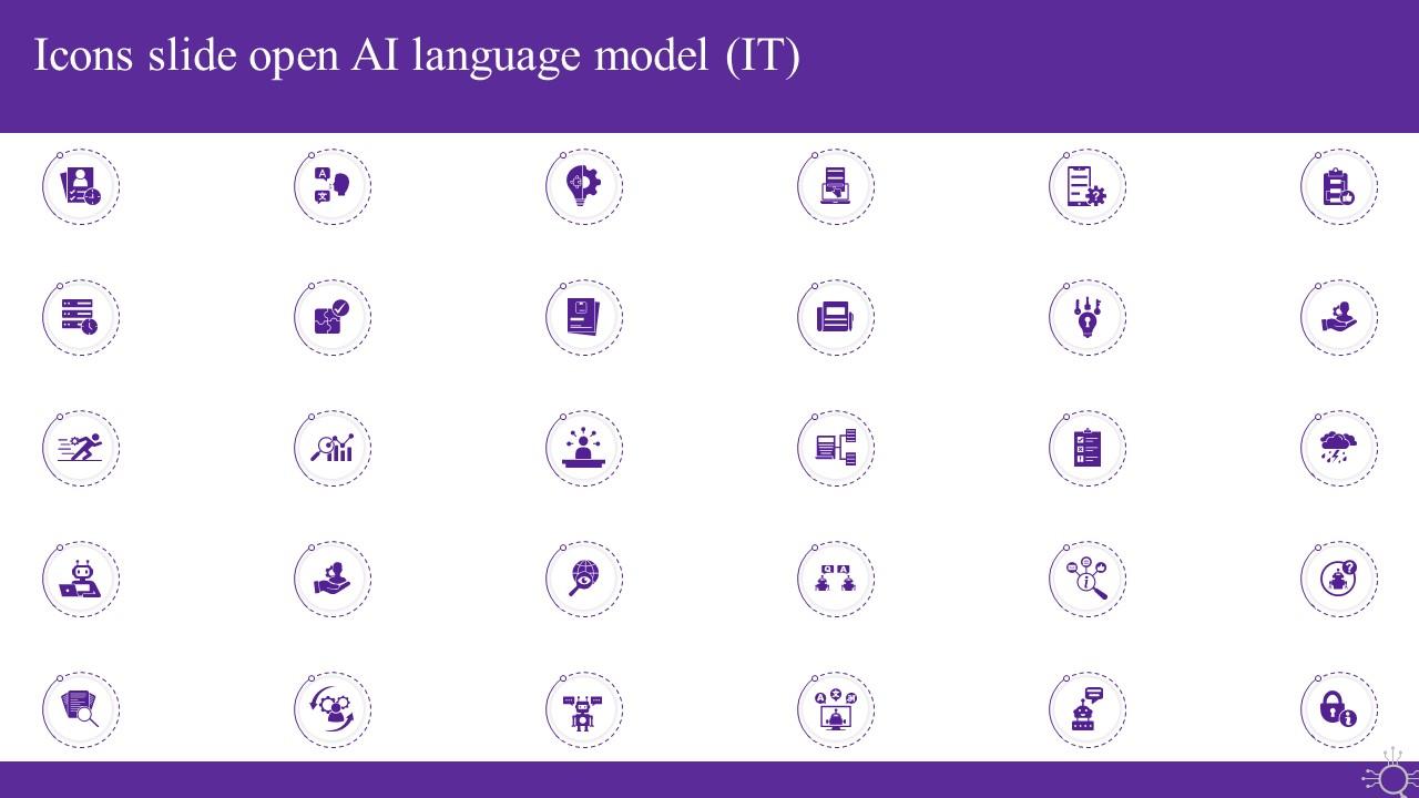 Icons Slide Open Ai Language Model It Ppt Show Graphics Example