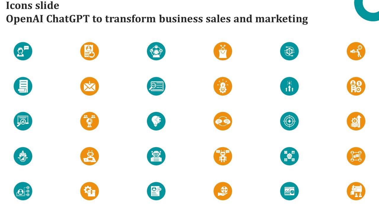 Icons Slide OpenAI ChatGPT To Transform Business Sales And Marketing ChatGPT SS