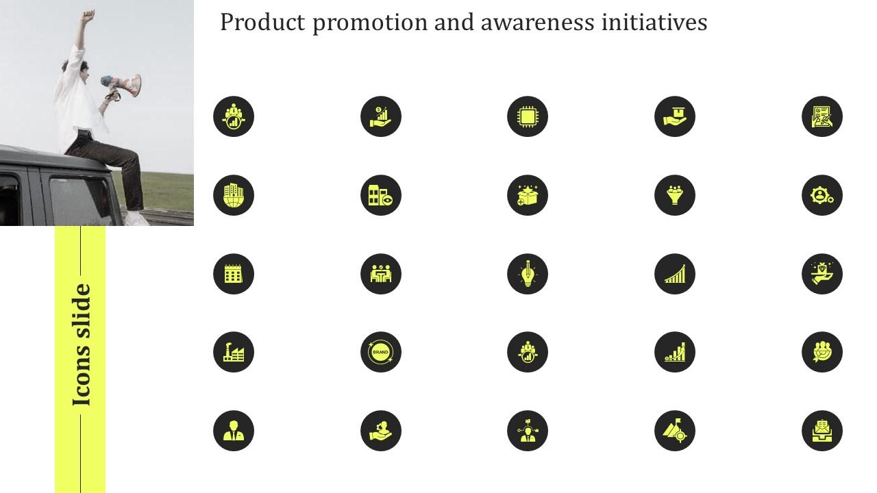 Icons Slide Product Promotion And Awareness Initiatives Ppt Icons Mockup Slide01