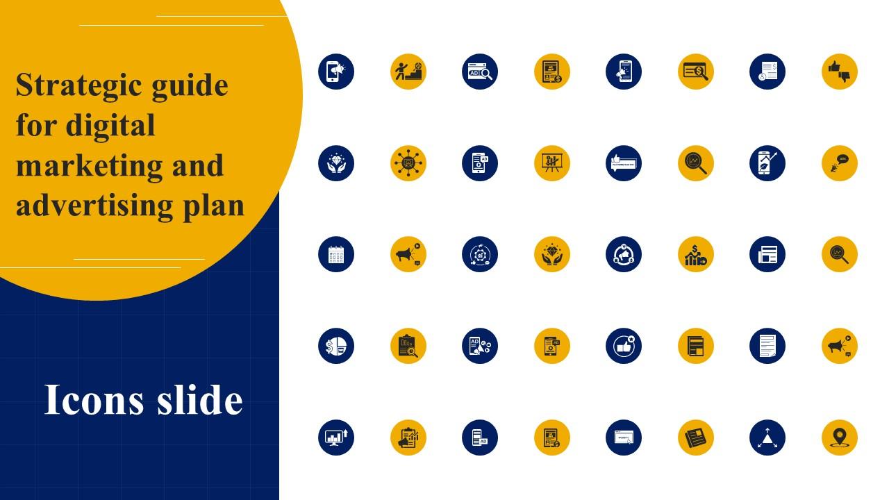 Icons Strategic Guide For Digital Marketing And Advertising Plan MKT SS V