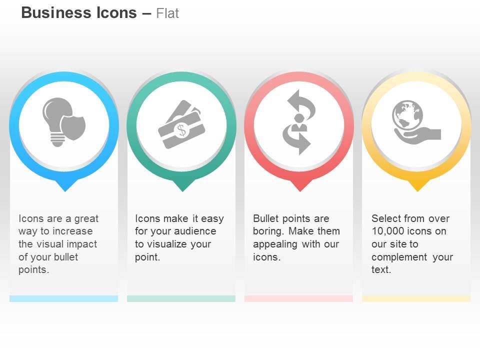Idea safety dollar two way process global protection ppt icons graphics Slide01