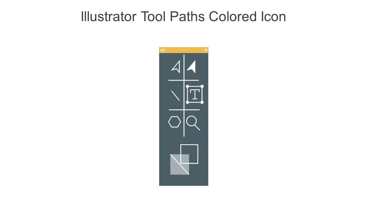 Illustrator Tool Paths Colored Icon In Powerpoint Pptx Png And Editable Eps Format
