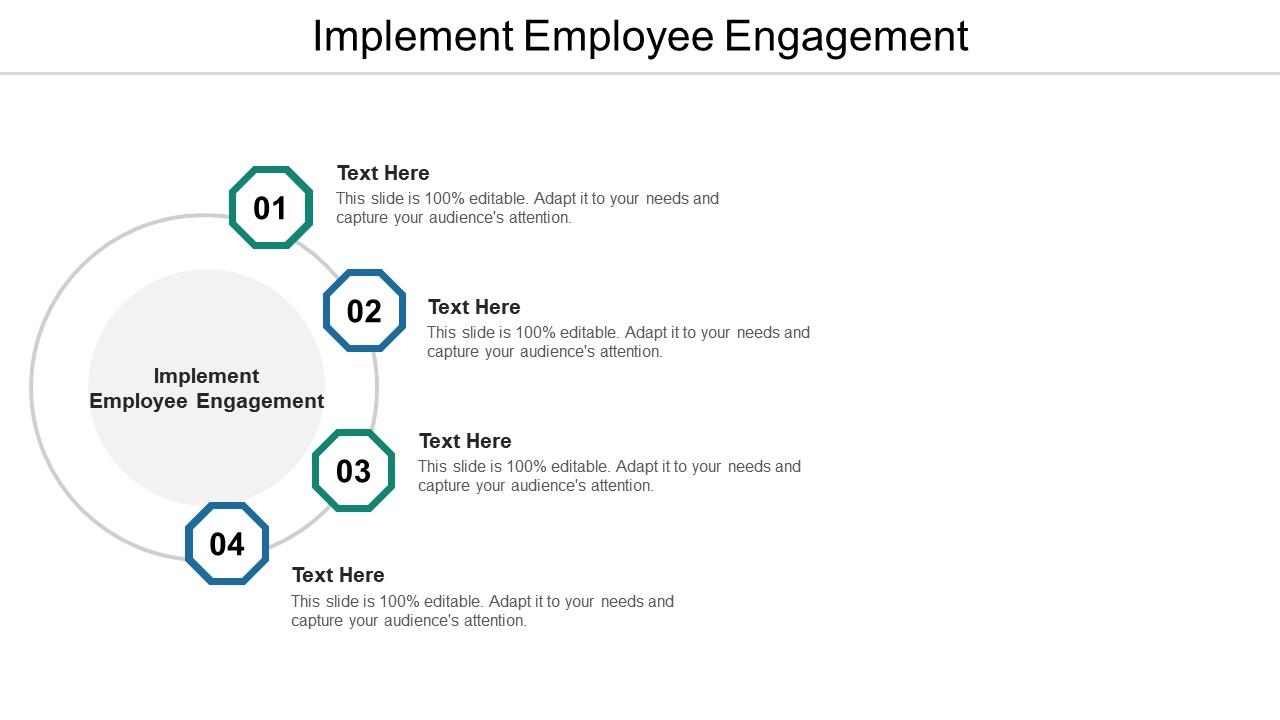 Implement employee engagement ppt powerpoint presentation icon portfolio cpb Slide01