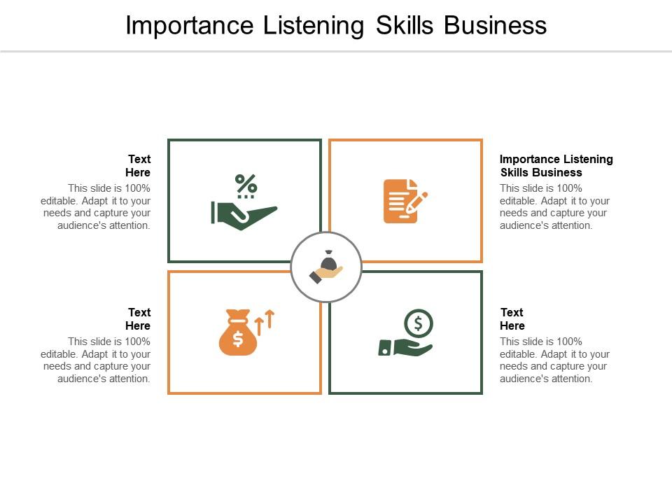 Importance listening skills business ppt powerpoint presentation icon outline cpb Slide01