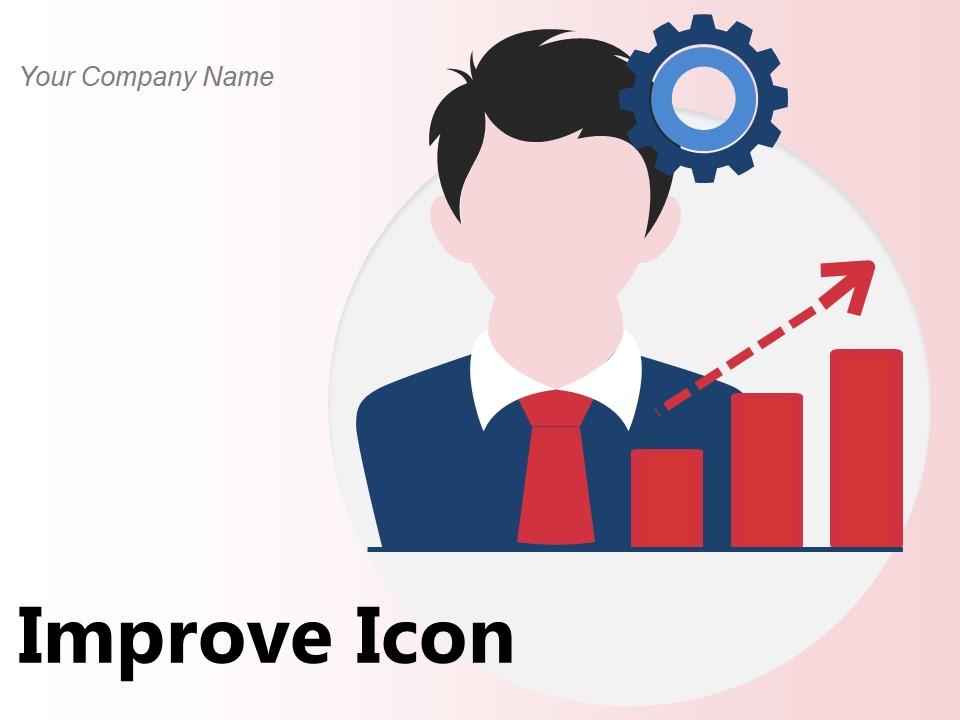 Improve icon analytics graph business increase performance growth evaluation gears Slide01