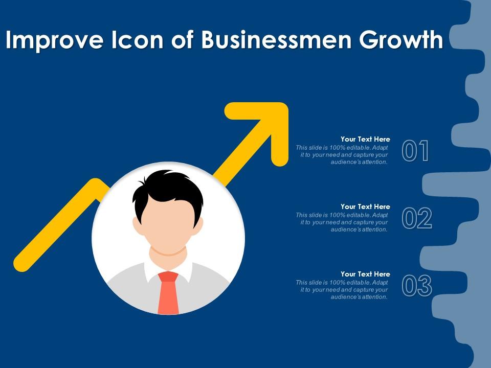 Improve icon of businessmen growth Slide01