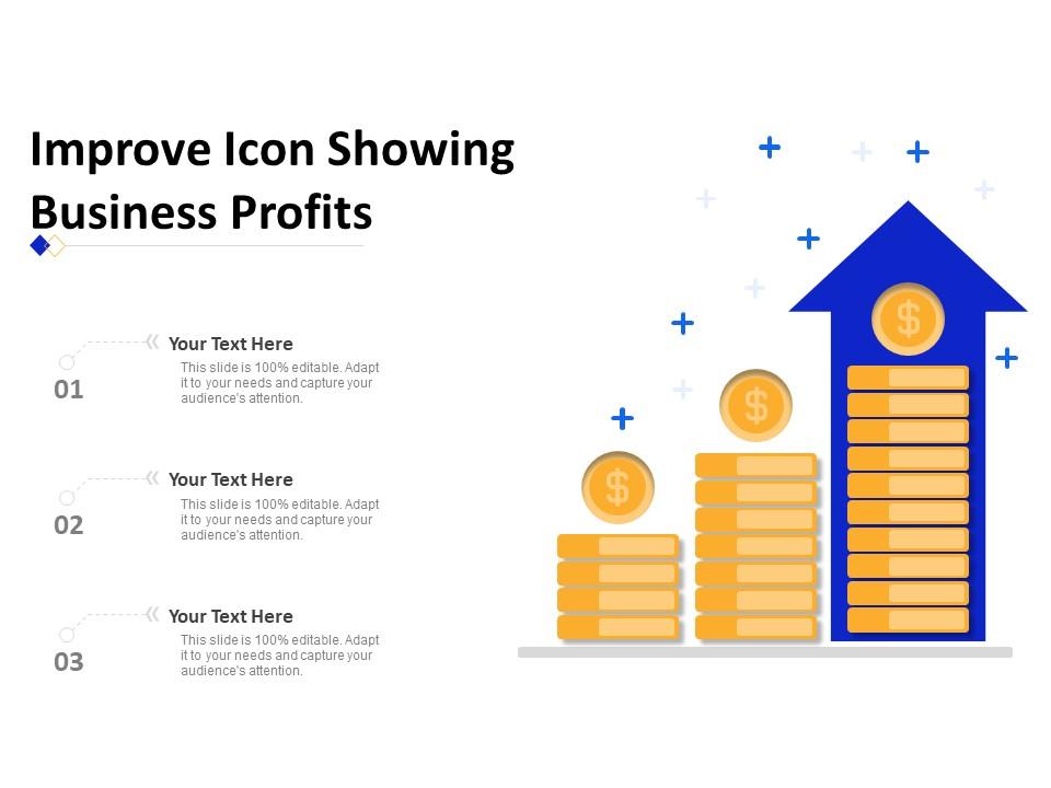 Improve icon showing business profits Slide01