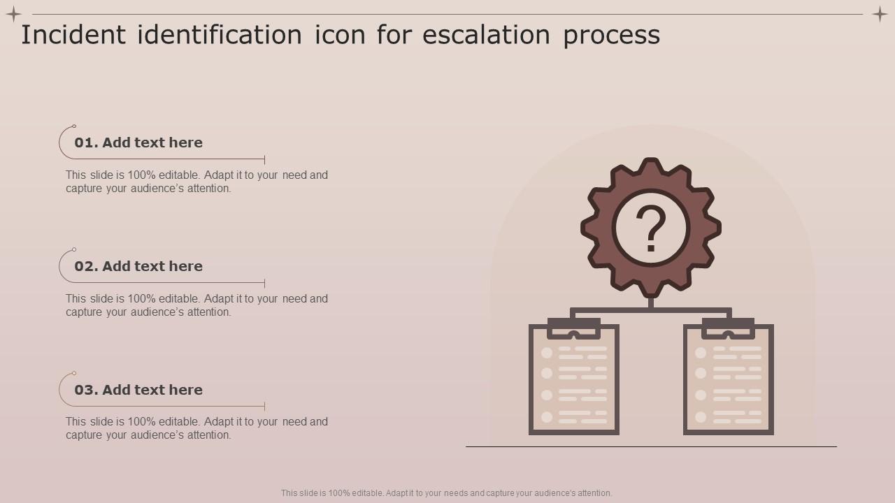 Incident Identification Icon For Escalation Process Slide01