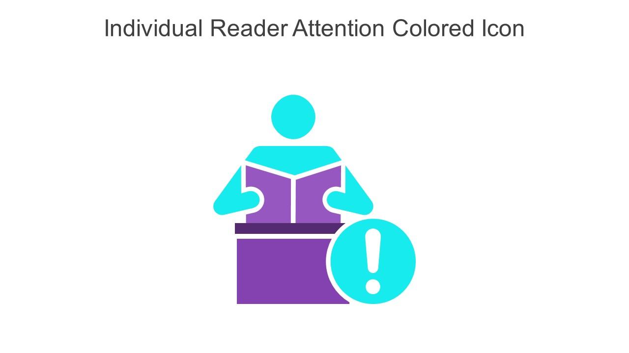 Individual Reader Attention Colored Icon In Powerpoint Pptx Png And Editable Eps Format Slide01