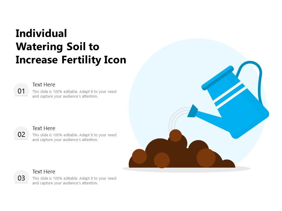Individual watering soil to increase fertility icon Slide01
