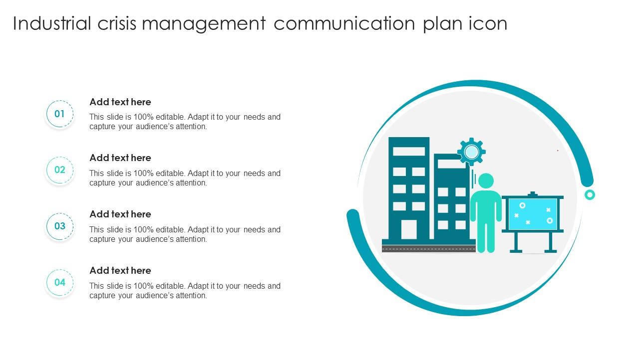 Industrial Crisis Management Communication Plan Icon Slide01