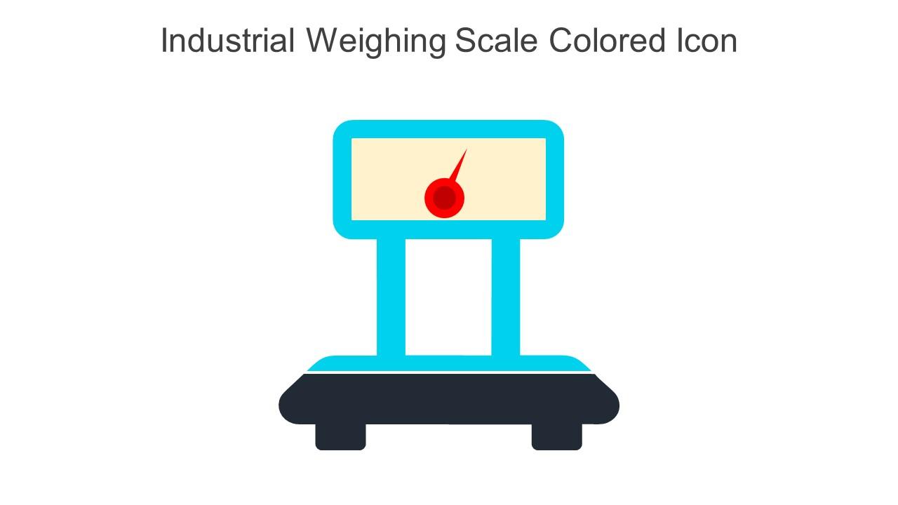 Industrial Weighing Scale Colored Icon in powerpoint pptx png and editable eps format