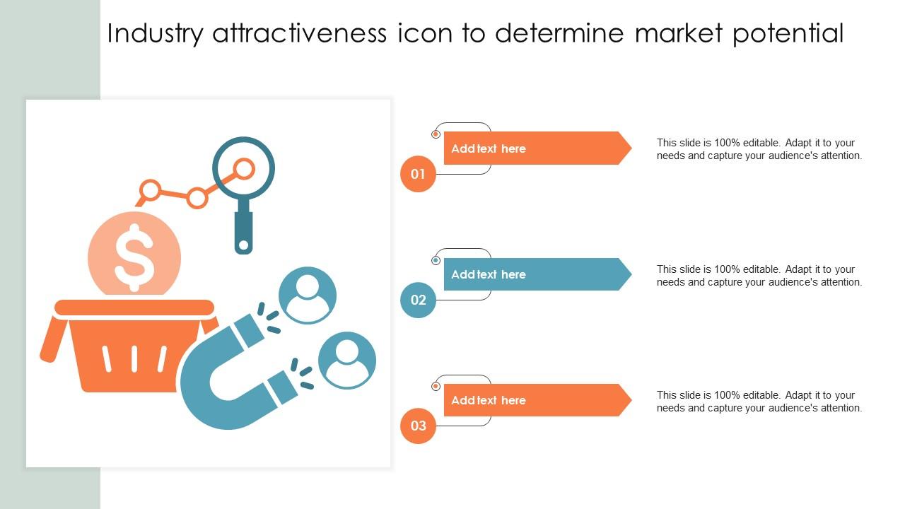 Industry Attractiveness Icon To Determine Market Potential