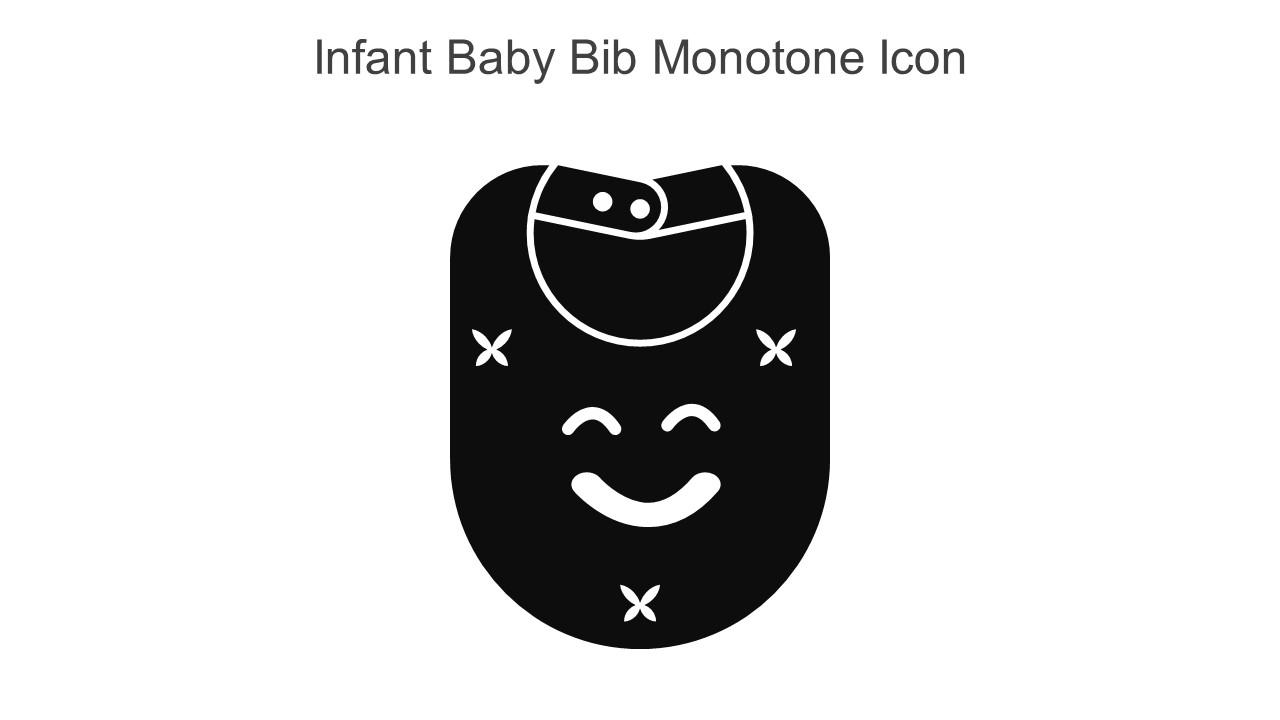 Infant Baby Bib Monotone Icon In Powerpoint Pptx Png And Editable Eps Format