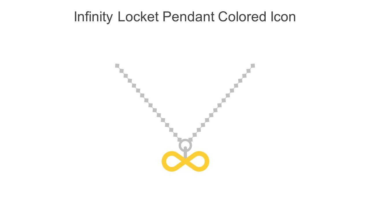 Infinity Locket Pendant Colored Icon In Powerpoint Pptx Png And Editable Eps Format