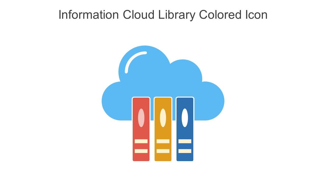 Information Cloud Library Colored Icon In Powerpoint Pptx Png And Editable Eps Format