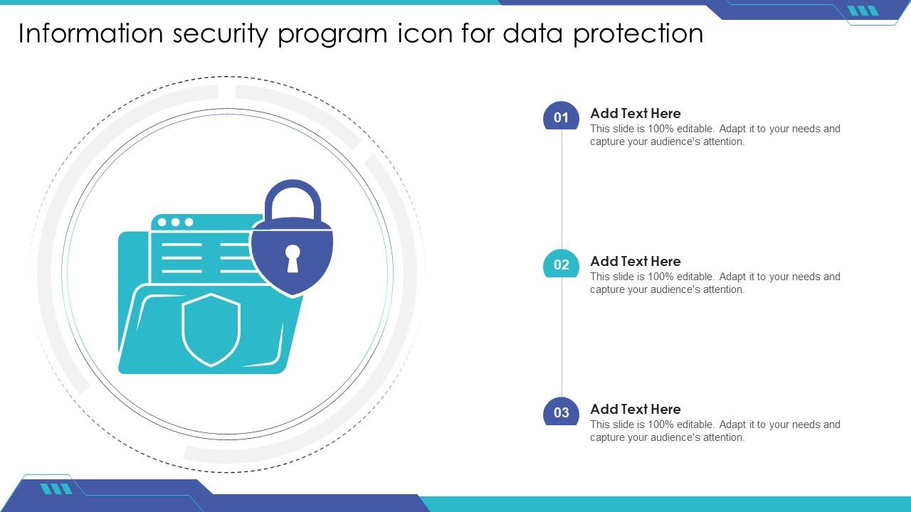 Information Security Program Icon For Data Protection