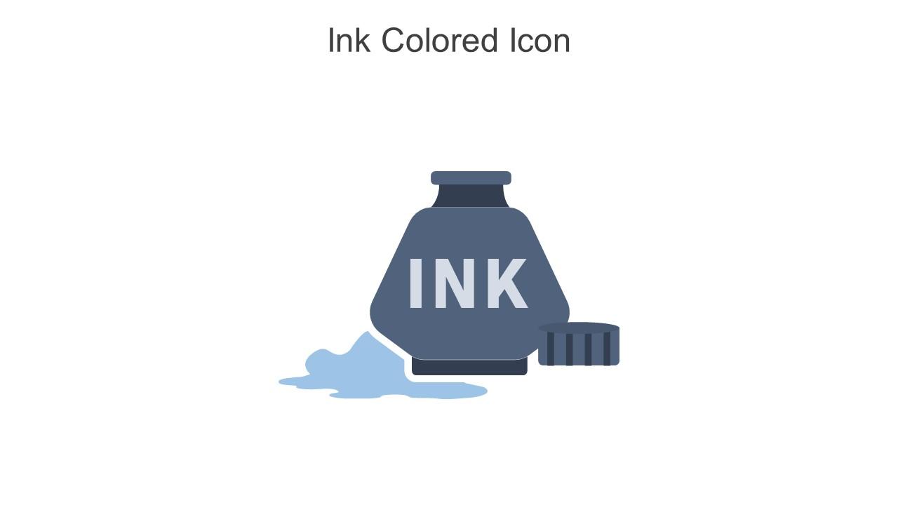Ink Colored Icon in powerpoint pptx png and editable eps format Slide01