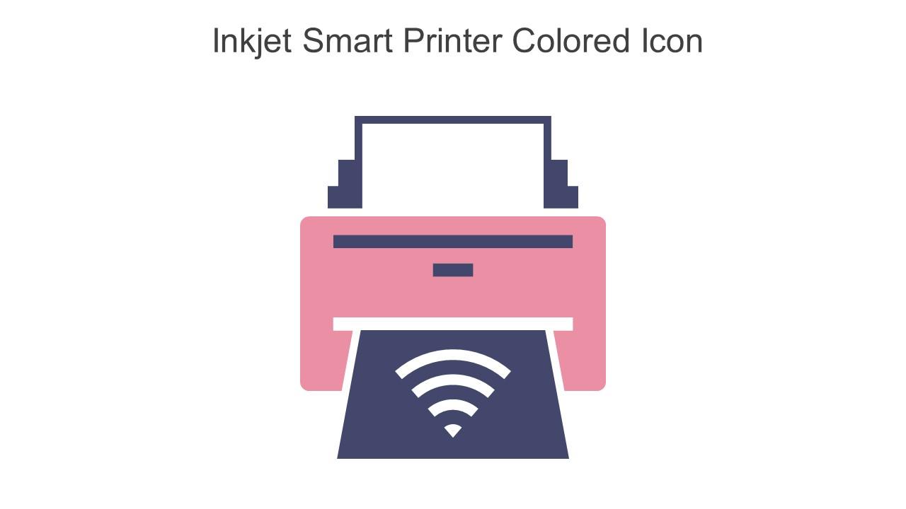 Inkjet Smart Printer Colored Icon In Powerpoint Pptx Png And Editable Eps Format