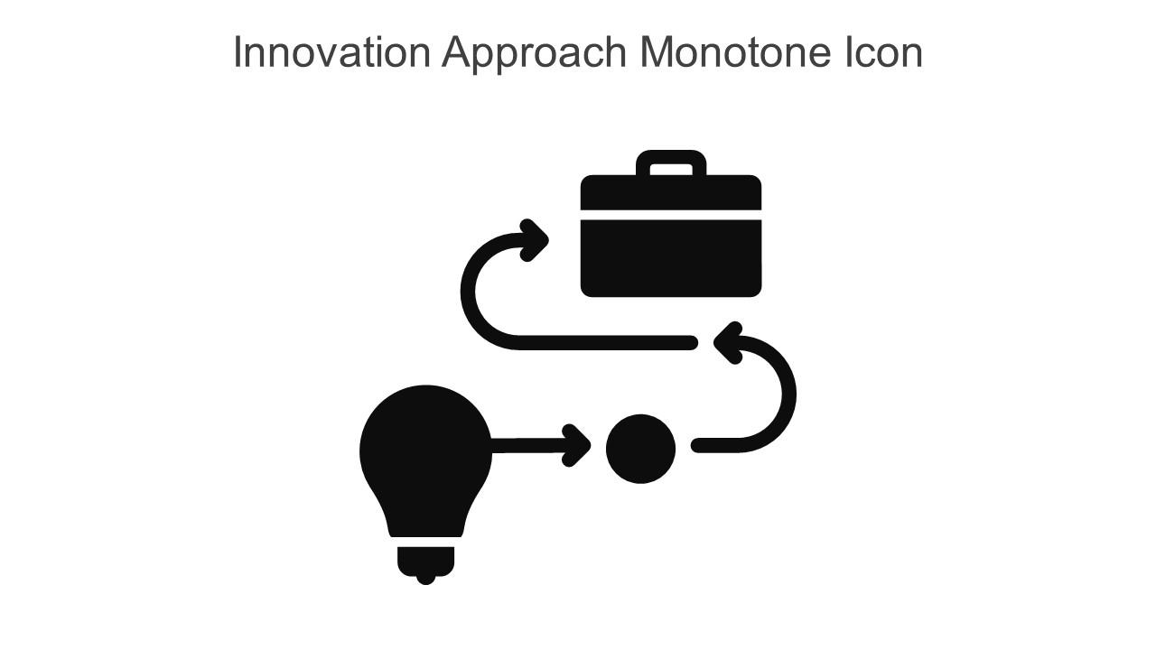 Innovation Approach Monotone Icon In Powerpoint Pptx Png And Editable Eps Format Slide01