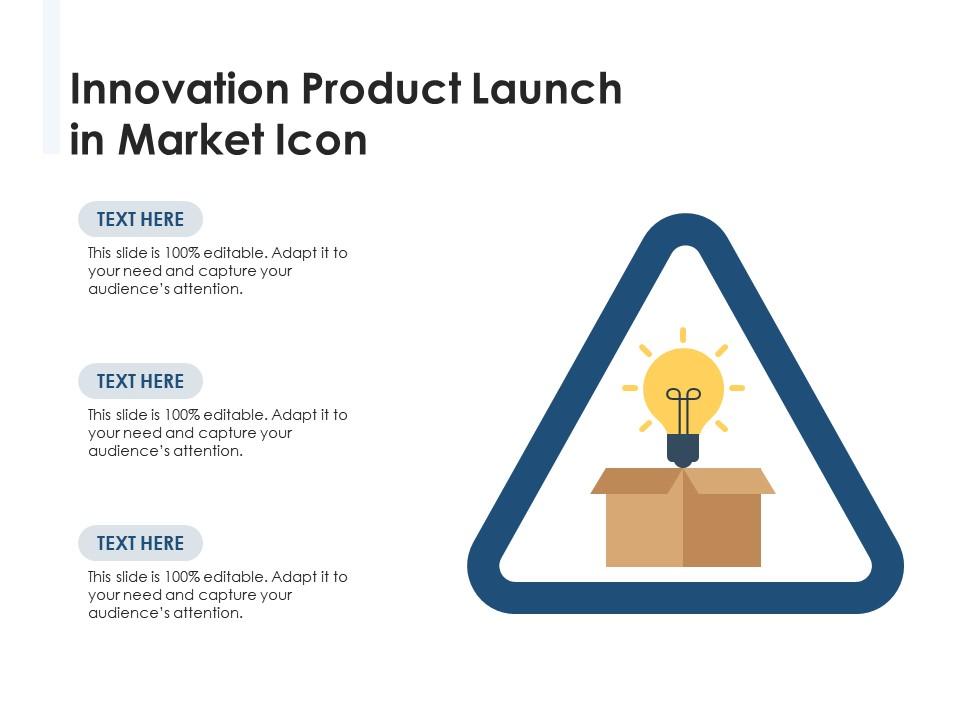 Innovation product launch in market icon Slide01
