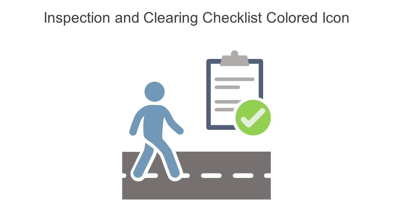 Inspection And Clearing Checklist Colored Icon In Powerpoint Pptx Png And Editable Eps Format Slide01
