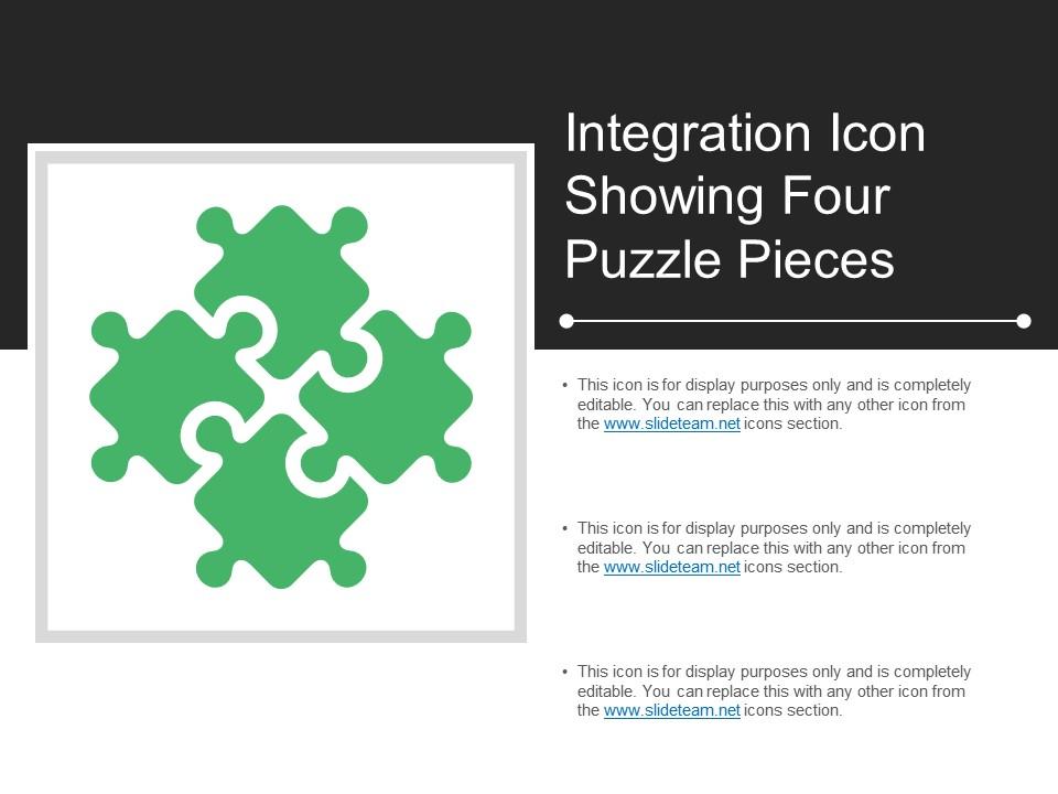 Integration icon showing four puzzle pieces Slide01