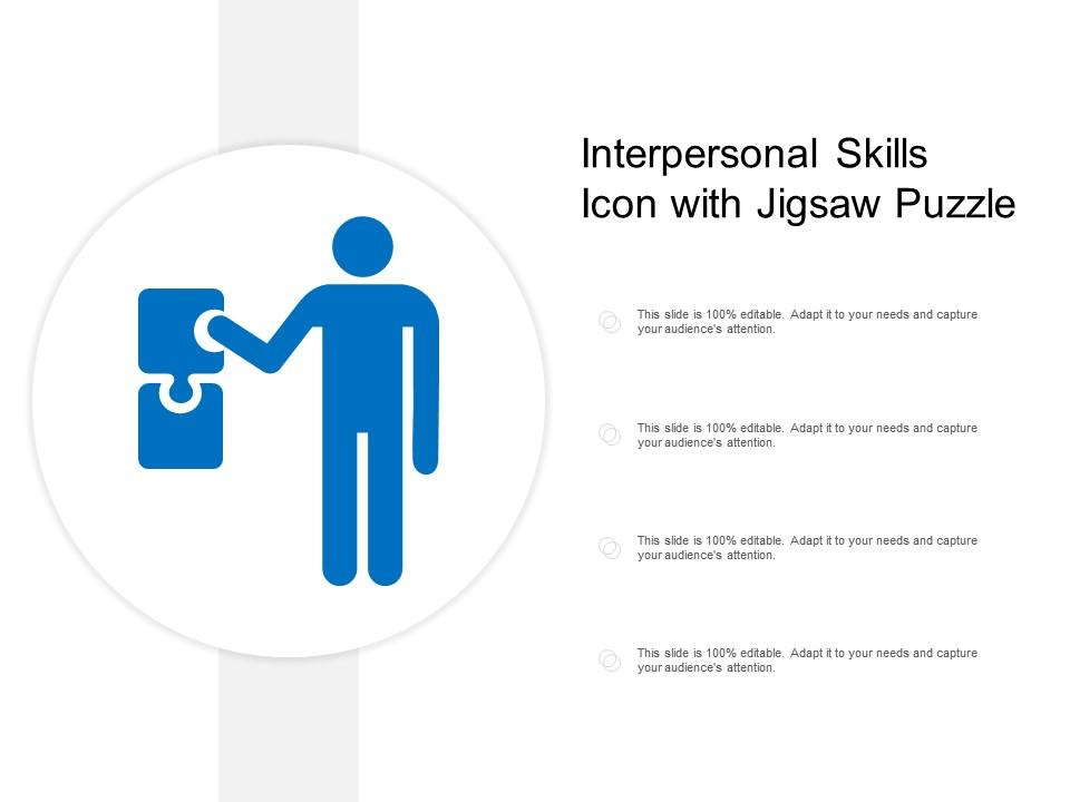 Interpersonal skills icon with jigsaw puzzle Slide01