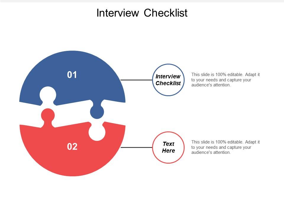 Interview checklist ppt powerpoint presentation icon graphics cpb Slide01